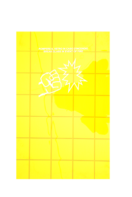 Lastra frangibile gialla per cassetta UNI 45