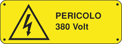 Cartello "Pericolo 380 volt"