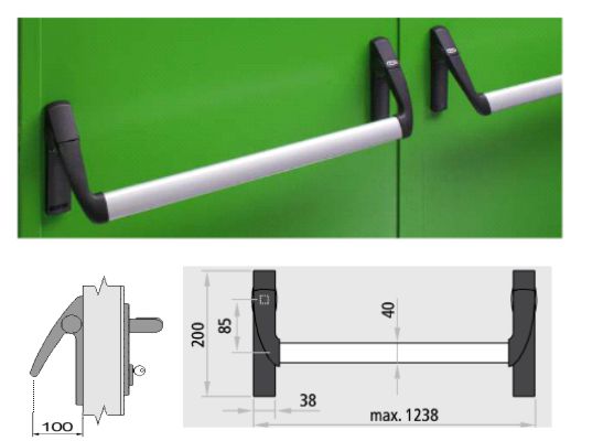 Maniglione antipanico a leva "Twist" Ninz