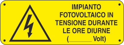 "Impianto fotovoltaico in tensione durante le ore diurne"
