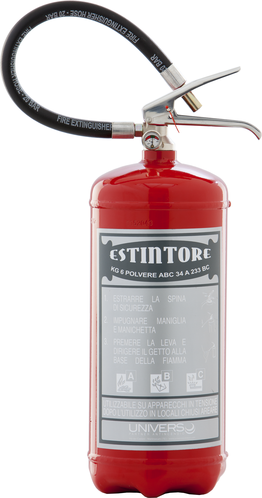 Estintore a polvere kg 6 "Linea Moderna"