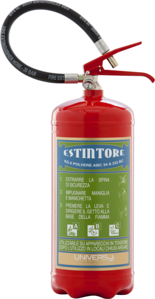 Estintore a polvere kg 6 "Linea Design"