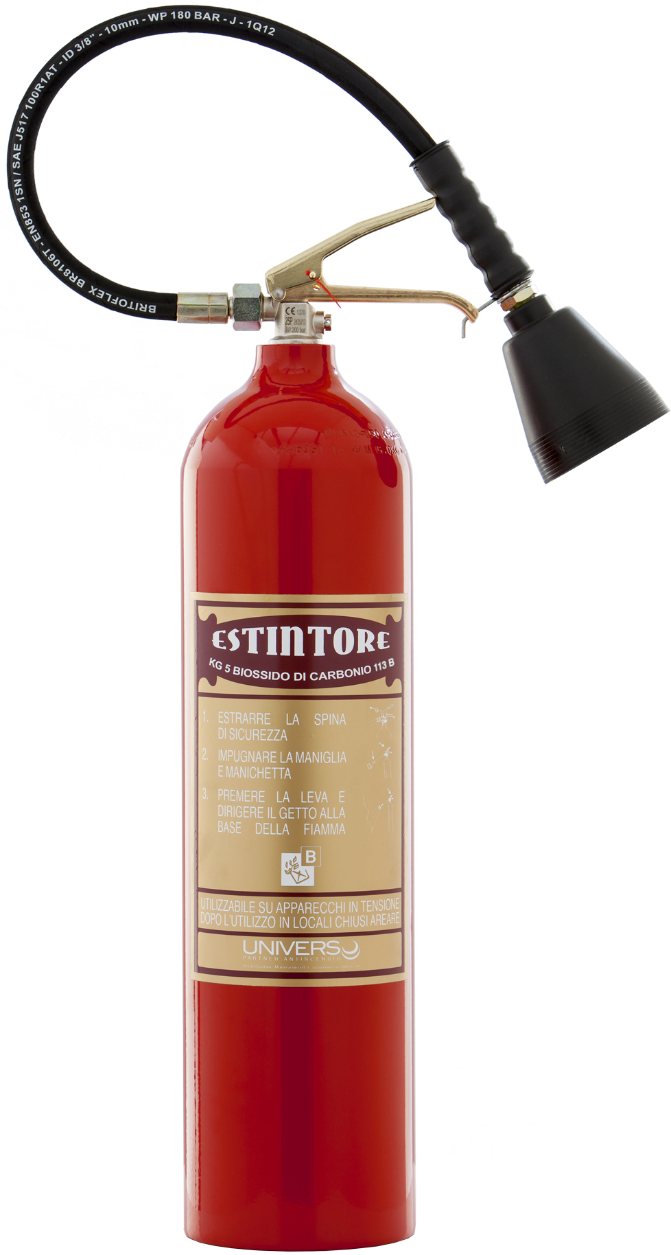 Estintore a Co2 kg 5 "Linea Elegance"