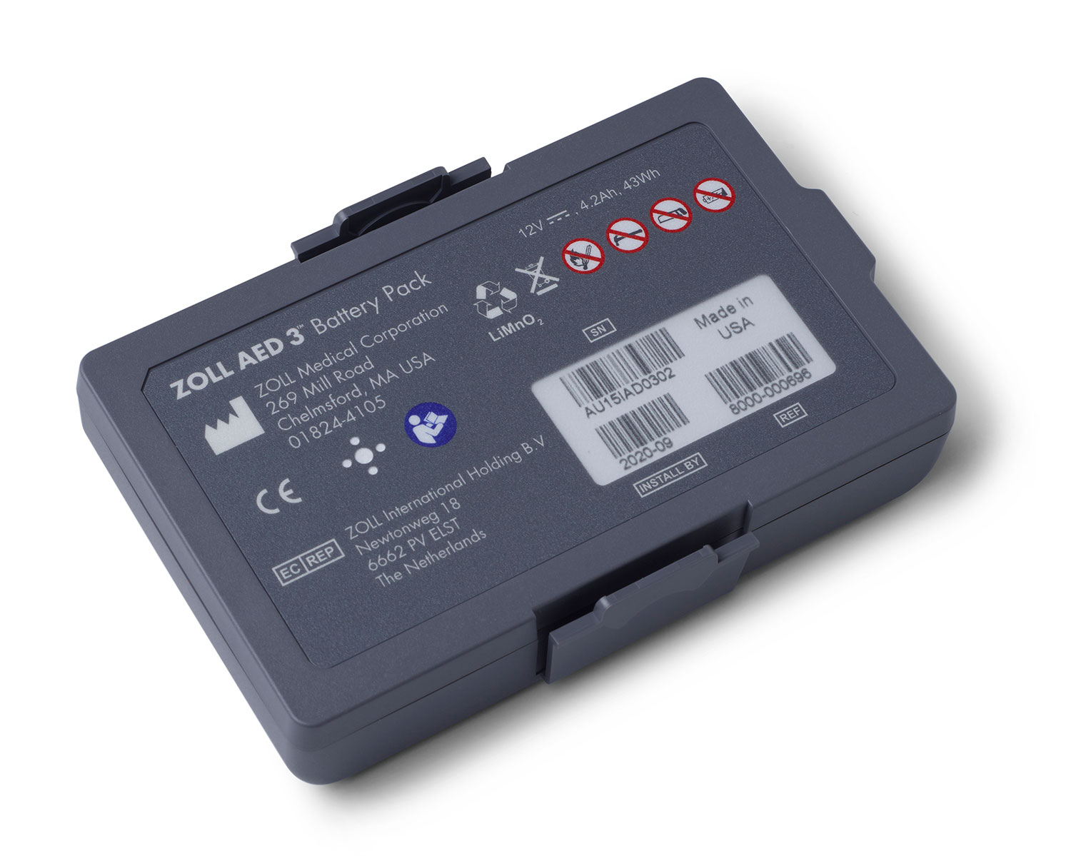 Batteria al litio Diossido di Manganese per ZOLL AED 3