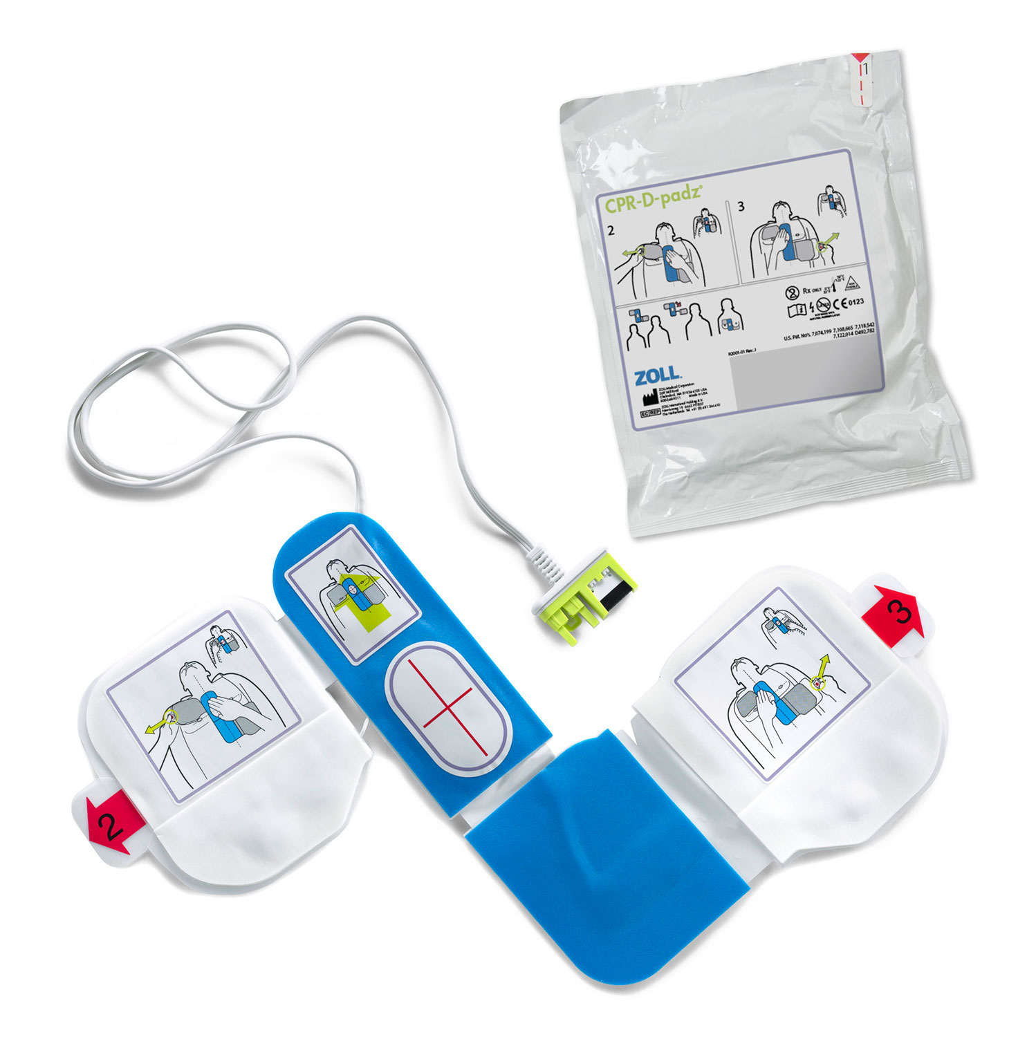 Elettrodi CPR•D Padz a corpetto per Adulti