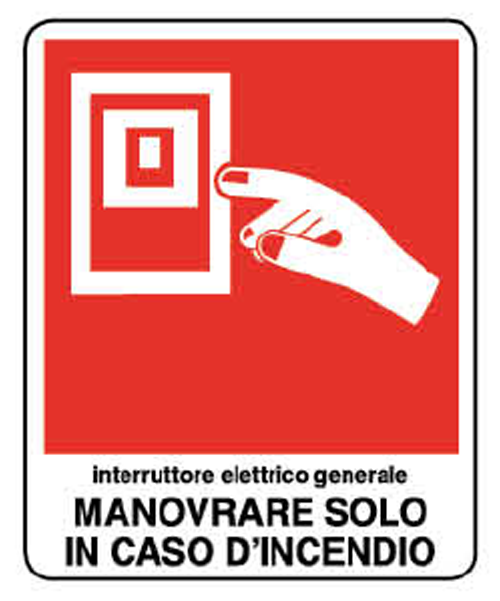 Cartello "Interruttore elettrico generale
