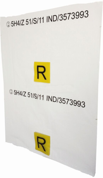 Sacchetto in PE omologato ADR per lo smaltimento sicuro dei rifiuti