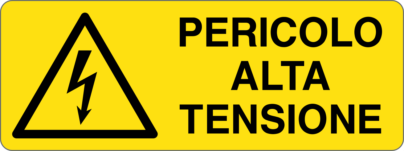 Cartello "Pericolo alta tensione"