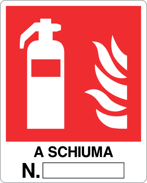 Cartello "Estintore a schiuma nr"