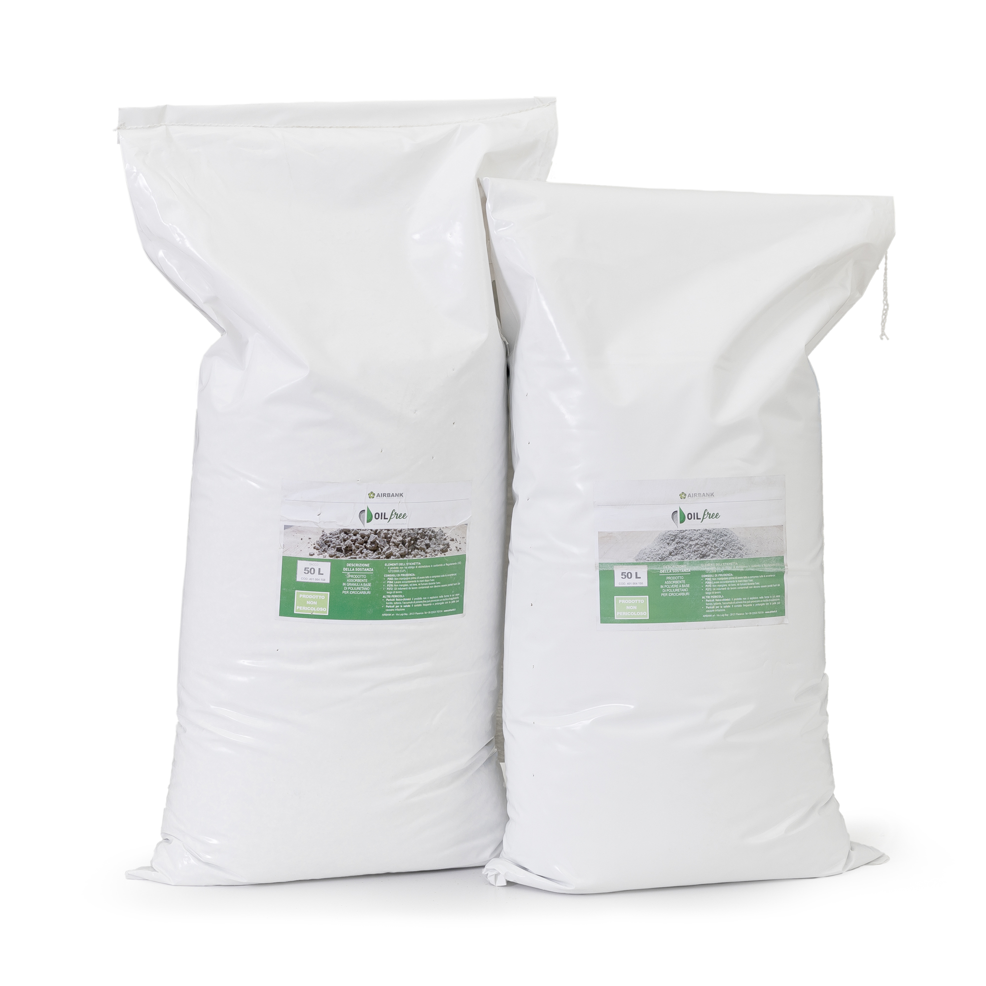 Polvere assorbente oli ed idrocarburi 50 lt box 30 pz