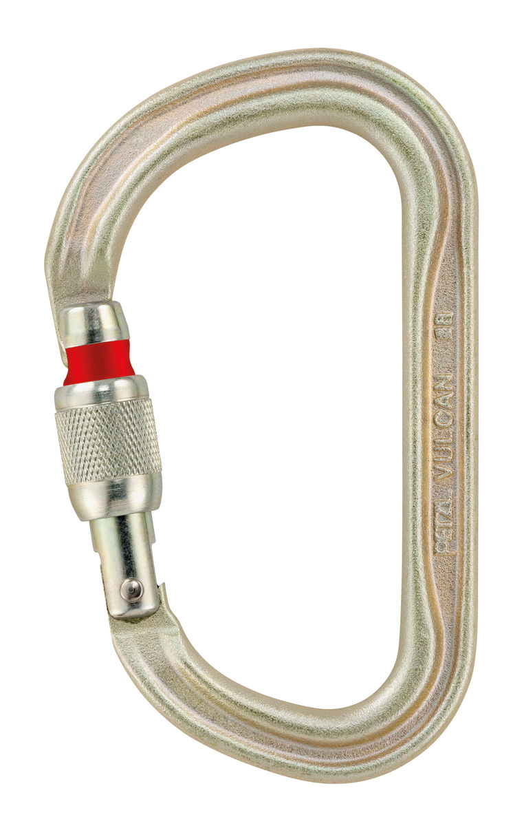 Moschettone in acciaio Petzl modello "VULCAN"