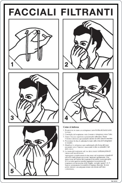 Cartello "Norme di comportamento Facciali filtranti"