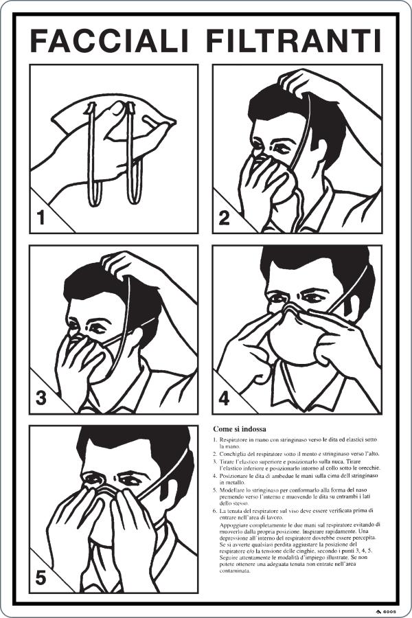 Cartello "Norme di comportamento Facciali filtranti"
